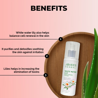 Jovees White Water Lily Moisturizing Lotion | Lightweight & Non-Sticky