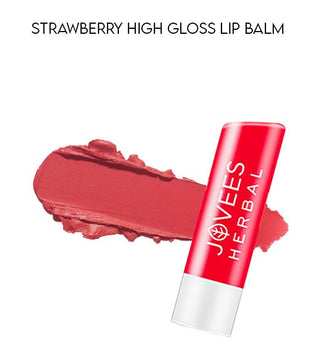 Jovees Strawberry High Gloss Lip Balm With Vit.E for soft Lips