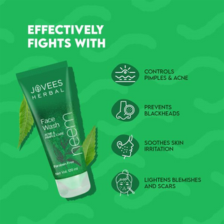 Jovees Neem Face Wash With Tea Tree Extracts | Oily & Acne Prone Skin