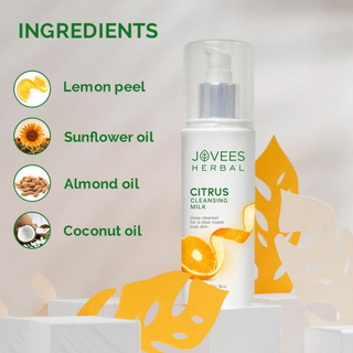 Jovees Citrus Cleansing Milk with Lemon Peel Extract and Almond