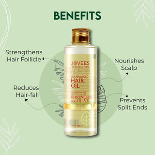 Jovees Bhringraj & Olive Bio- Advanced Hair Oil |For Dry & Damaged Hair