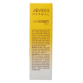 Jovees Sunscreen Face Serum SPF 35 | Aloe Vera & Carrot  Extract