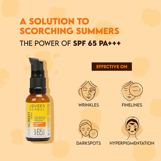 Jovees Sunscreen Face Serum SPF 65 PA+++ | Broad Spectrum protection