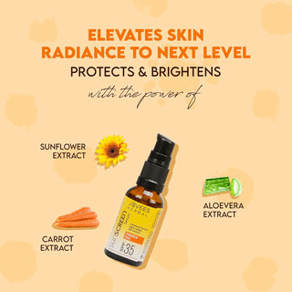 Jovees Sunscreen Face Serum SPF 35 | Aloe Vera & Carrot  Extract