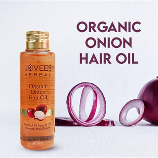 Jovees Organic Hair Oil 100ml + Jovees Onion Oil and Bamboo Strengthening Shampoo 300ml + Jovees Onion Hair SPA Masque 200 gm