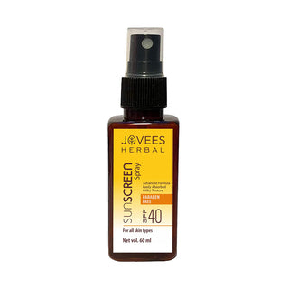 Jovees Herbal Sunscreen Spray SPF 40 | UVA + UVB Protection | For Men & Women, All skin types | 60ml