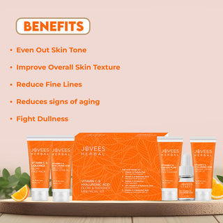 Jovees Vitamin C & Hyaluronic Acid Glow & Radiance Mini Facial Kit