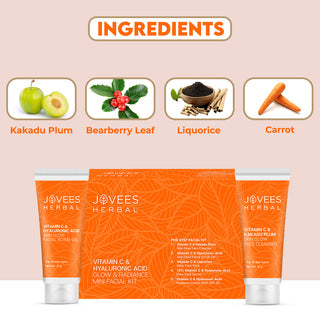 Jovees Vitamin C & Hyaluronic Acid Glow & Radiance Mini Facial Kit