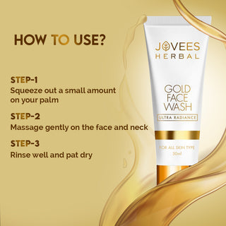 Jovees Ultra Radiance Gold Face Wash | Nourishes | All Skin Types