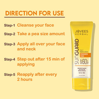 Jovees Sun Guard Lotion SPF 60 PA+++ Broad Spectrum | Matte Lotion