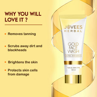 Jovees Ultra Radiance Gold Face Wash | Nourishes | All Skin Types