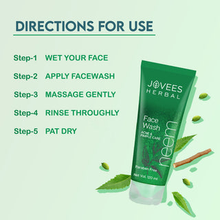 Jovees Neem Face Wash With Tea Tree Extracts | Oily & Acne Prone Skin