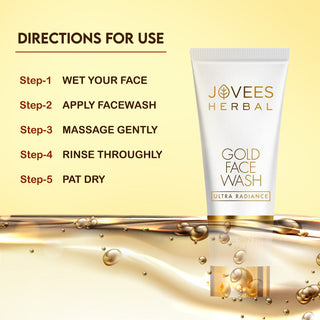 Jovees Ultra Radiance Gold Face Wash | Nourishes | All Skin Types