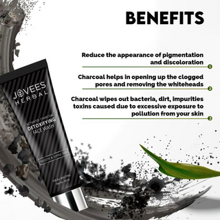 Jovees Activated Charcoal Detoxifying Face Wash | Deep Pore Cleansing